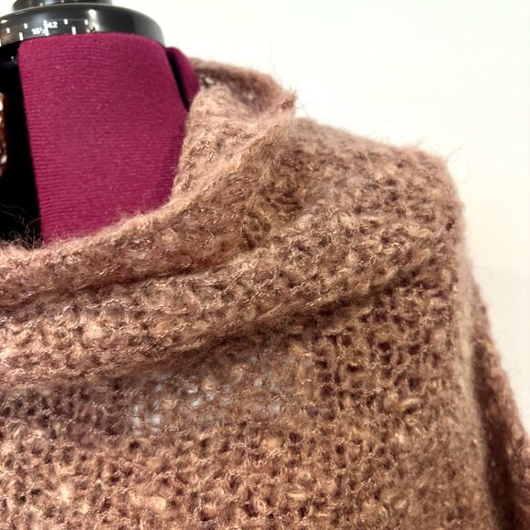 Vintage Bill Atkinson Cowl Mock Neck Knit Bell Sleeves Sweater sz L - Picture 9 of 9